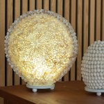 (image for) Boho Sea Shell Lamp - Cut Art Shell Large Round - 30cm