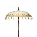 (image for) Bali Patio Parasol - Canvas - Natural Decor - 1.5m