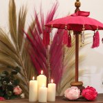 (image for) Bali Home Decor Parasol - Cotton - Pink- 40cm