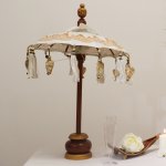 (image for) Bali Home Decor Parasol - Canvas - Gold Decor- 40cm