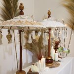 (image for) Bali Home Decor Parasol - Canvas - Gold Decor- 40cm