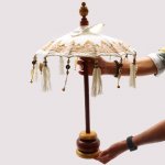 (image for) Bali Home Decor Parasol - Canvas - Gold Decor- 40cm