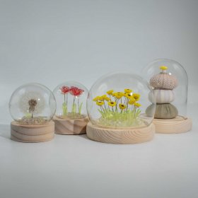 Floral Glow Garden Dome - 5 Sunflowers - LED Battery Floral Glow Garden Dome - 5 Sunflowers - LED Battery