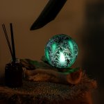 (image for) DriftGlow Lamp Emerald Crackle Shade