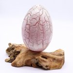 (image for) DriftGlow Lamp Crackle Fire Egg Shade - Orange