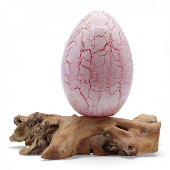 (image for) DriftGlow Lamp Crackle Fire Egg Shade - Orange