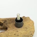 (image for) DriftGlow Lamp Crackle Half Moon Shade - Grey