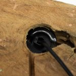 (image for) DriftGlow Lamp Crackle Half Moon Shade - Grey