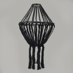 (image for) Macrame Large Drop Chandelier - Black