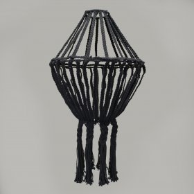 Macrame Large Drop Chandelier - Black Macrame Large Drop Chandelier - Black