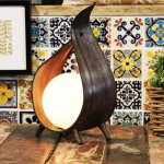(image for) Natural Coconut Lamp - Chocolate Wrapover Twist