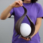 (image for) Natural Coconut Lamp - Chocolate Wrapover Twist