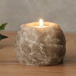 (image for) Grey Salt Candle Holder 600-800g