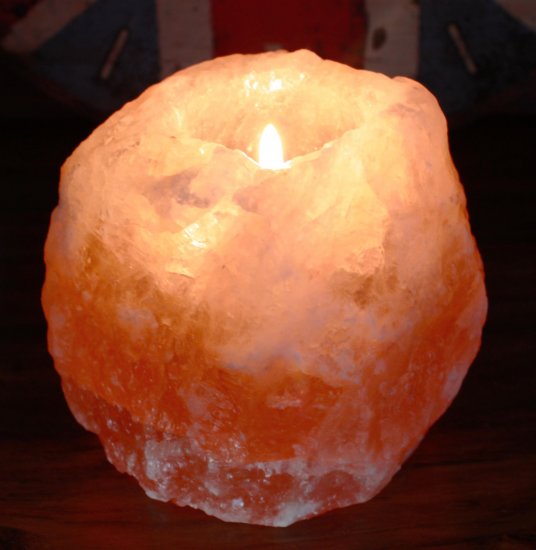 (image for) Quality Natural Salt Candle Holder