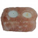 (image for) Natural Salt Candle Holder - 2 holes