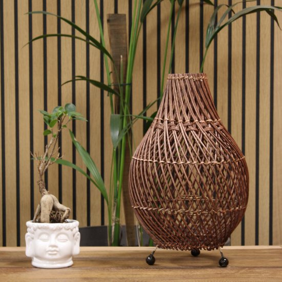(image for) Rattan Table Lamps - Dark Brown