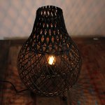 (image for) Rattan Table Lamps - Black