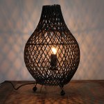 (image for) Rattan Table Lamps - Black