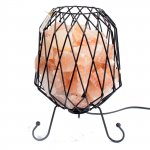 (image for) Mesh Salt Rock Brazier,Pink Salt Chunks, Cable & Bulb