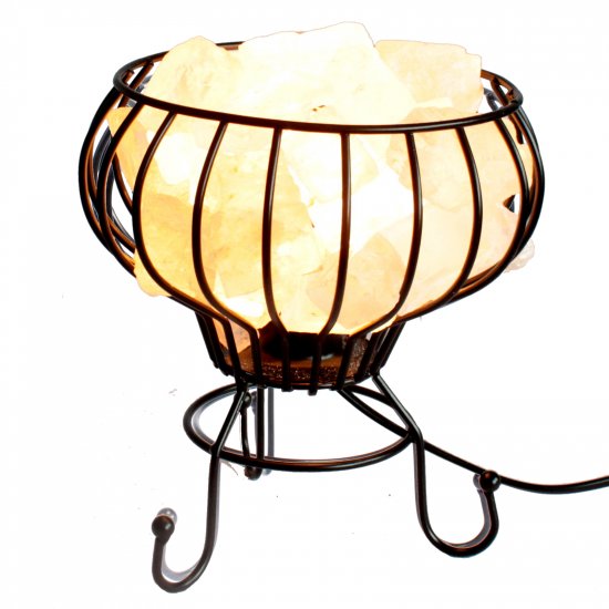 (image for) Low Salt Rock Brazier, White Salt Chunks, Cable & Bulb