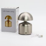 (image for) Touch Lamp - Dome Mushroom Silver - USB (C) - Rechargable (400 Watt)