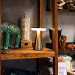 (image for) Touch Lamp - Tall Stem Copper - USB (C) - Rechargable (400 Watt)