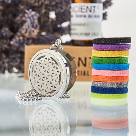 (image for) Aromatherapy Diffuser Necklace - Flower of Life 30mm