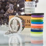 (image for) Aromatherapy Diffuser Necklace - Hand of Fatima 30mm