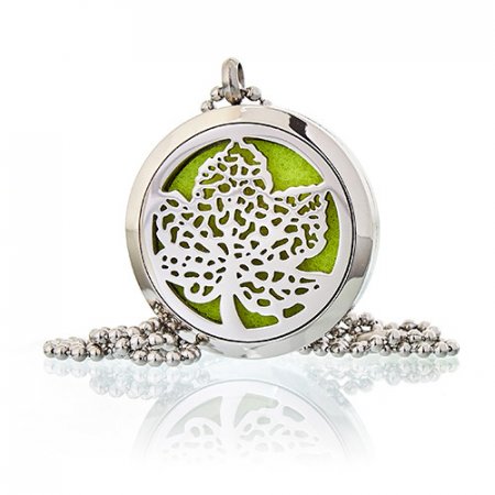 (image for) Aromatherapy Diffuser Necklace - Leaf 30mm