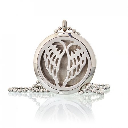 (image for) Aromatherapy Diffuser Necklace - Angel Wings 30mm