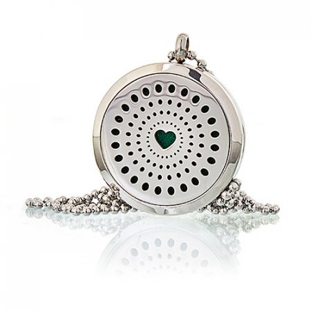 (image for) Aromatherapy Diffuser Necklace - Diamonds Heart 30mm