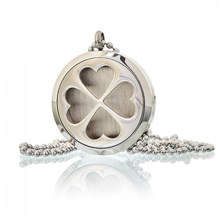 (image for) Aromatherapy Diffuser Necklace - Four Leaf Clover 30mm