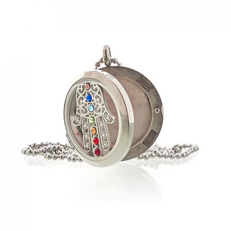 (image for) Aromatherapy Jewellery Necklace - Hamsa Chakra - 30mm