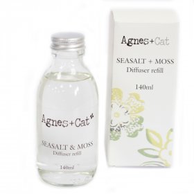 Agnes + Cat Reed Diffuser Refill - Seasalt and Moss 140ml