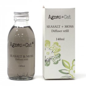 Agnes + Cat Reed Diffuser Refill - Seasalt and Moss 140ml