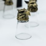 (image for) Gift Set of 12 Bottom Up Shot Glasses (25ml) - Forest & Mystical Creatures - Antique Bronze