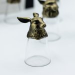 (image for) Gift Set of 12 Bottom Up Shot Glasses (25ml) - Forest & Mystical Creatures - Antique Bronze