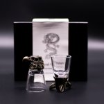 (image for) Gift Set of 6 Shot Glasses (50ml) - Wild Forest Creatures - Antique Bronze