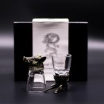 (image for) Gift Set of 6 Shot Glasses (50ml) - Wild Forest Creatures - Antique Bronze