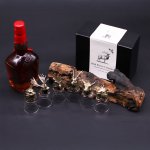 (image for) Gift Set of 6 Shot Glasses (50ml) - Wild Forest Creatures - Antique Bronze