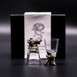 (image for) Gift Set of 6 Shot Glasses (50ml) - Mystical Creatures - Antique Bronze