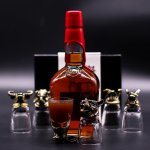(image for) Gift Set of 6 Shot Glasses (50ml) - Mystical Creatures - Antique Bronze