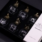 (image for) Gift Set of 6 Glasses (100ml) - Wild Forest Creatures - Antique Bronze