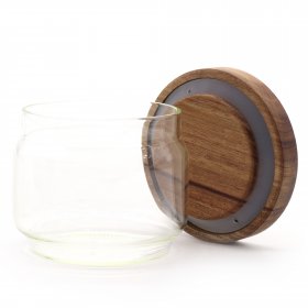 Cottage Bamboo Glass Jar - 7cm Cottage Bamboo Glass Jar - 7cm