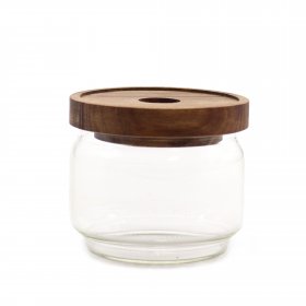 Cottage Bamboo Glass Jar - 7cm Cottage Bamboo Glass Jar - 7cm