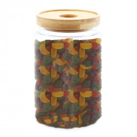 Cottage Bamboo Glass Jar - 15cm Cottage Bamboo Glass Jar - 15cm