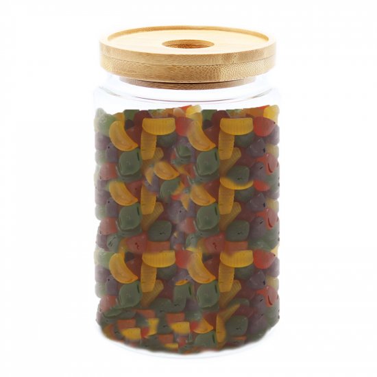 (image for) Cottage Bamboo Glass Jar - 15cm