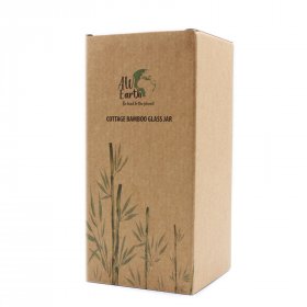 Cottage Bamboo Glass Jar - 20cm Cottage Bamboo Glass Jar - 20cm