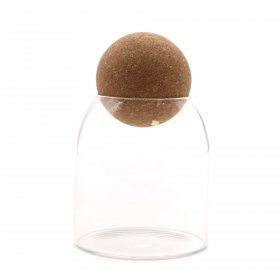 Cottage Cork-Ball Glass Jar - Clear - 10cm Cottage Cork-Ball Glass Jar - Clear - 10cm