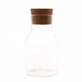 Cottage Cork Glass Jar - Clear - 15cm Cottage Cork Glass Jar - Clear - 15cm